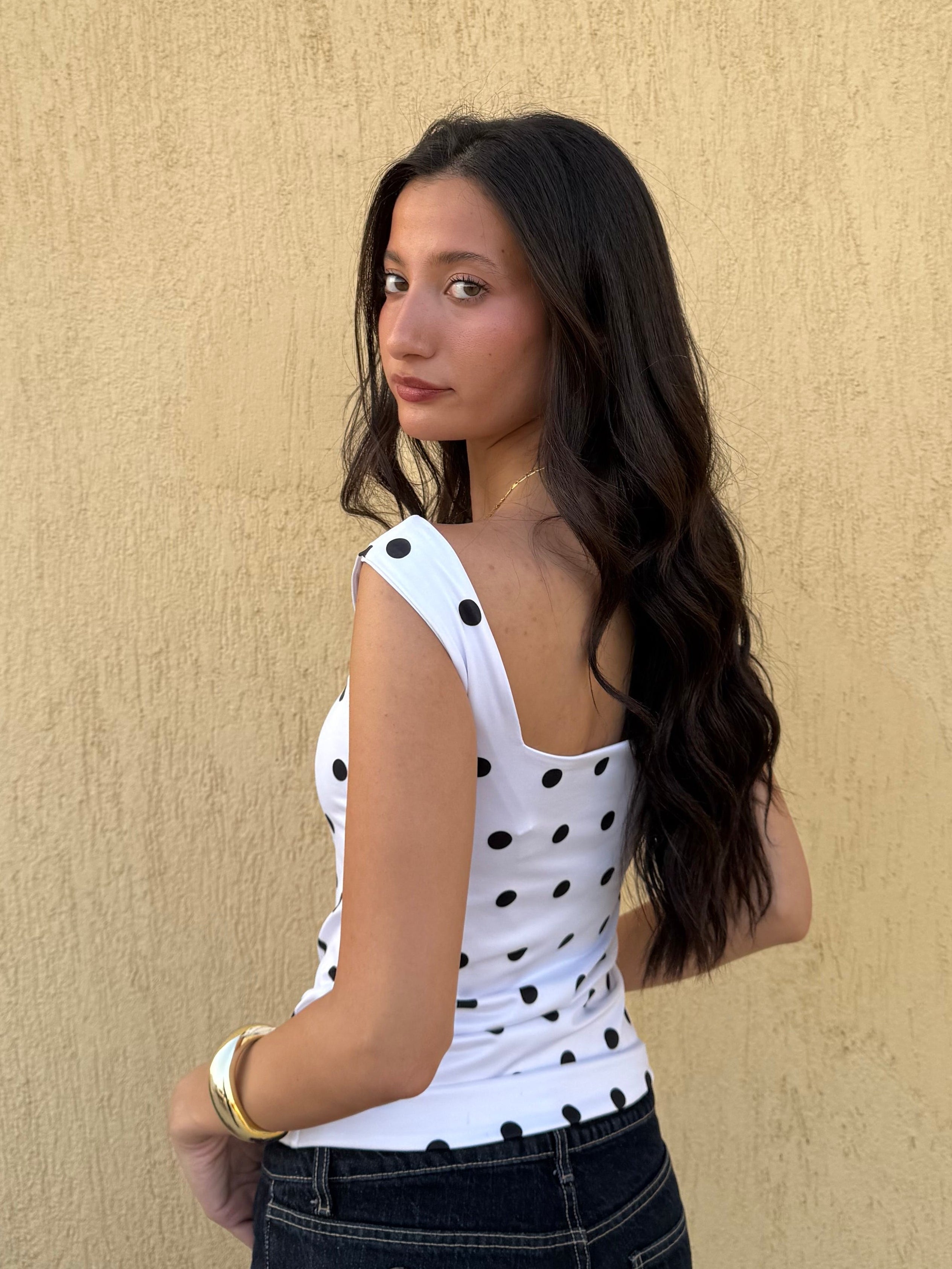 Midnight polka top