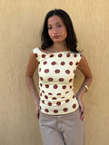 Sunset polka top