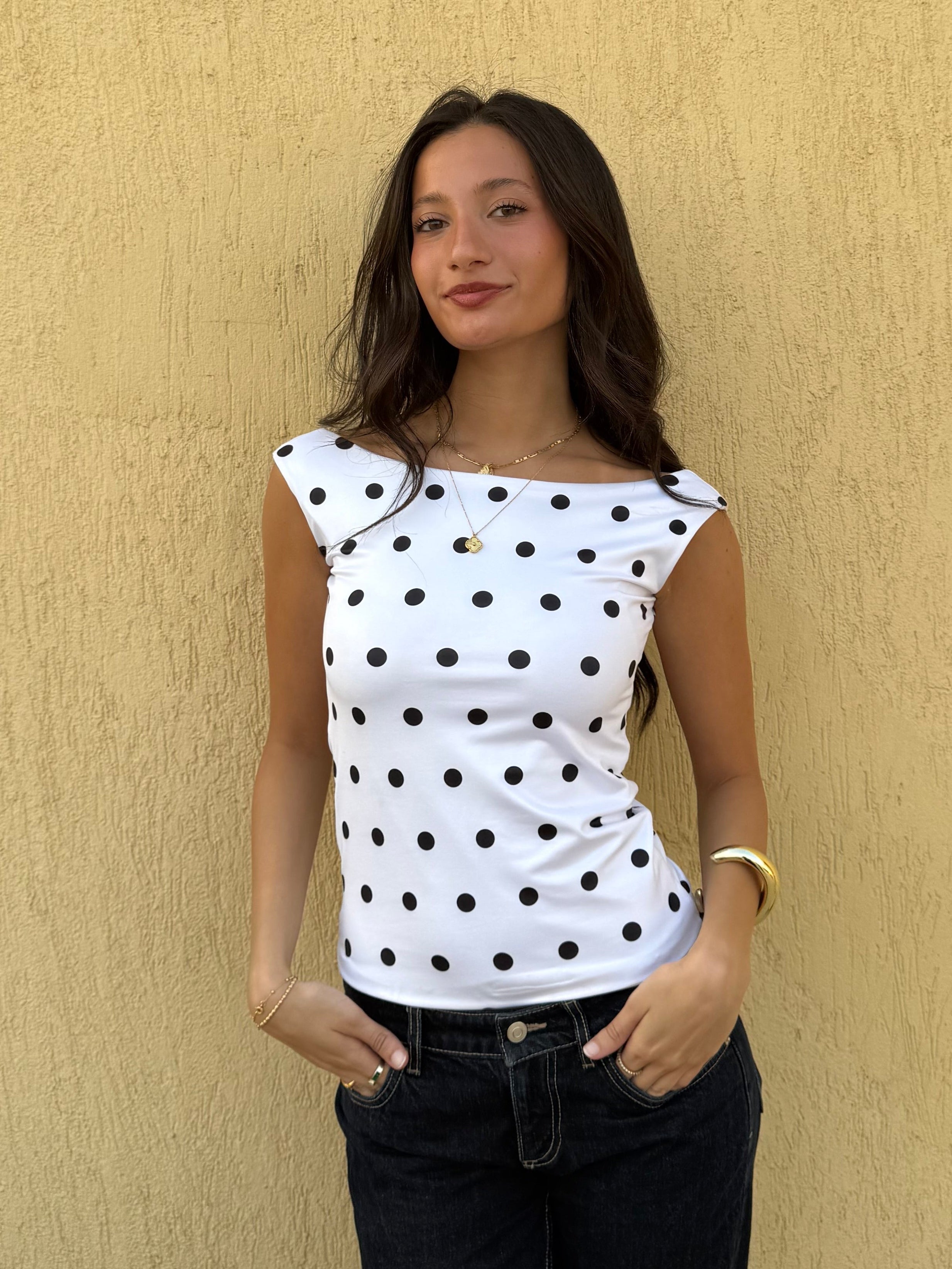 Midnight polka top